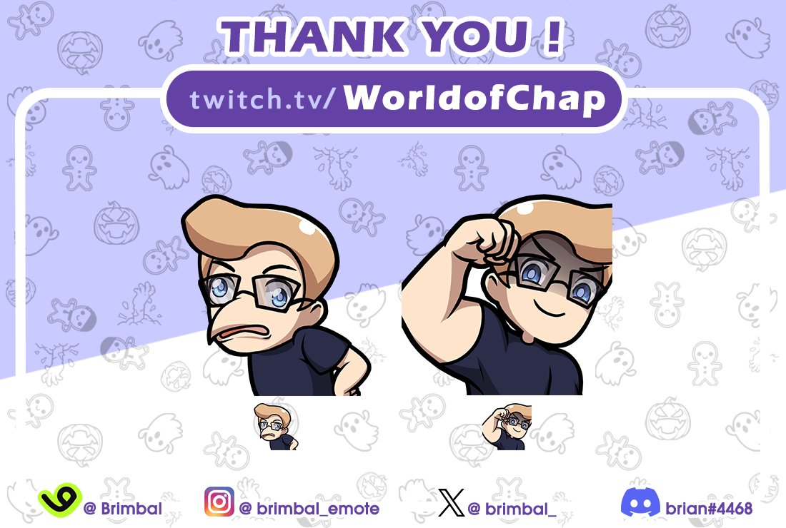brimbal_'s tweet image. Hey streamers! 
Want to elevate your brand with eye-catching graphics?
I specialize in creating custom art that makes your channel pop!

What’s your dream graphic look like? Let’s collaborate to bring it to life!

@TheWorldofChap emotes works
#emotes #VGenComm #LevelUpYourStream