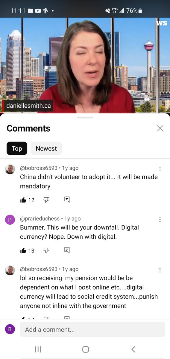 BarelyBook's tweet photo. @glenda_tk They also need to bring in a china like social credit score with digital currency according to Alberta's favorite hero @ABDanielleSmith 🙄
Listen to it come out of her own mouth 

 https://t.co/RSxQaqrZjk https://t.co/IcbxbqYwl2