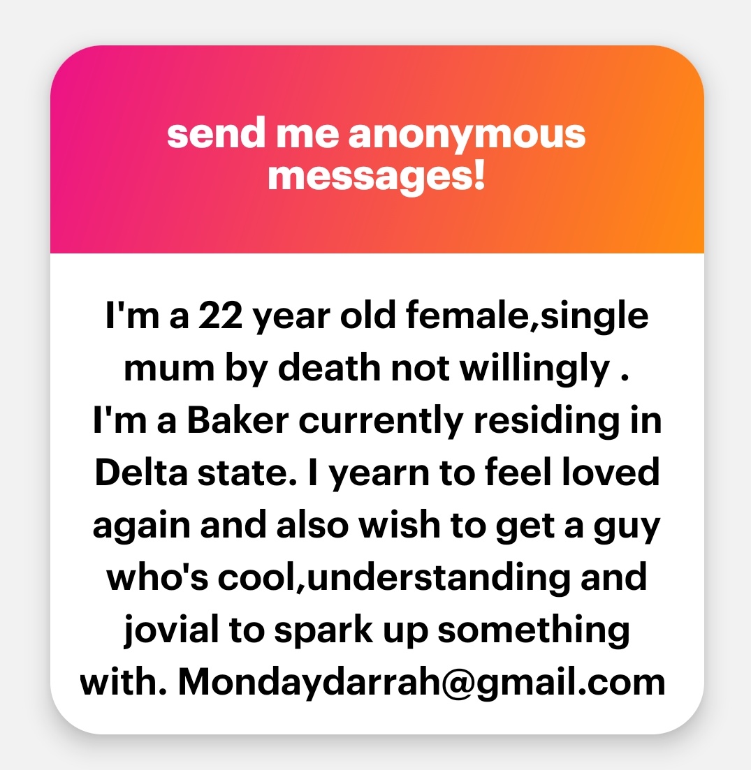 To be loved again...