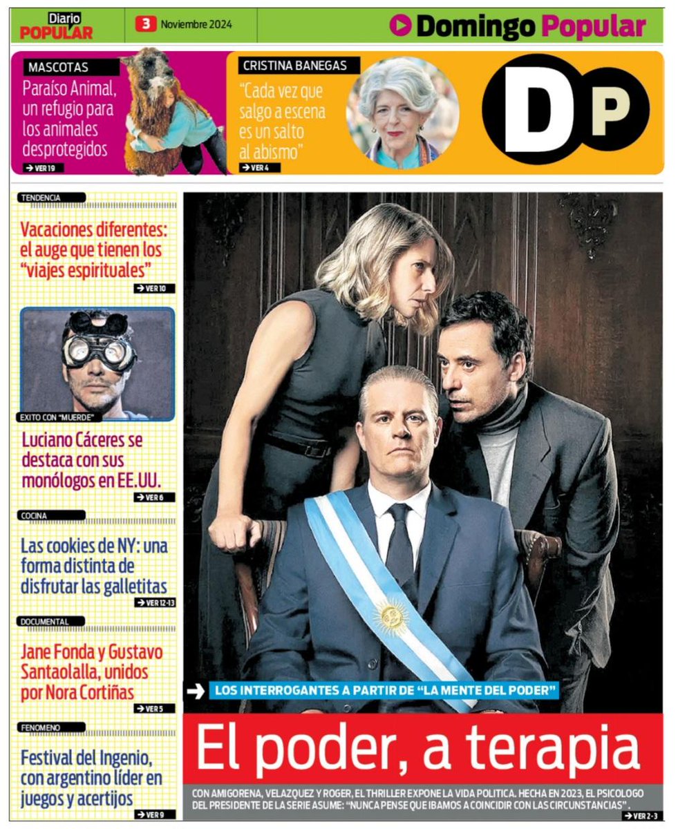 HOY- Mi Nota de Tapa #SupleDominical
<a href="/DiarioPopular_/">Diario Popular</a>
#LAMENTEDELPODER
#ELPODERATERAPIA
*La salud mental de los presidentes bajo la lupa
#DIEGOVELÁZQUEZ
<a href="/Mik3amigorena/">Mike Amigorena</a> <a href="/Flow_ar/">Flow</a> <a href="/TNTLA/">TNT™ América Latina</a> <a href="/TNTSportsAR/">TNT Sports Argentina</a>