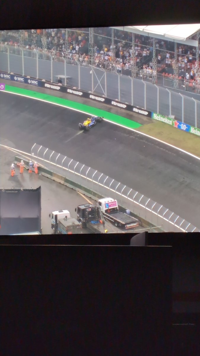 Tires cool, cars lose grip, cars crash! Safety car was ridiculous! The sensible teams went to full wets which was the right racing &amp; safety choice. Team were greedy on the inters and have created this nonsense! Total joke. Nanny state racing! #F1 #F1GP #BrazilianGP #Boring