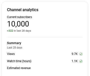 YouTube Bronze 🏆
10,000 Subs 🤯
Thank You 🙏
