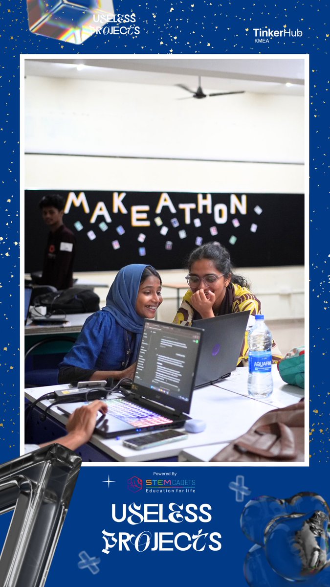 editomith's tweet image. Successfully Wrapped Up the Useless Project Make-a-thon! 🎉

An 18-hour creativity marathon at KMEA with TinkerHub brought amazing projects, laughs, and a spirit of exploration. Huge thanks to everyone who made it unforgettable!

#UselessProject #Makeathon #TinkerHub