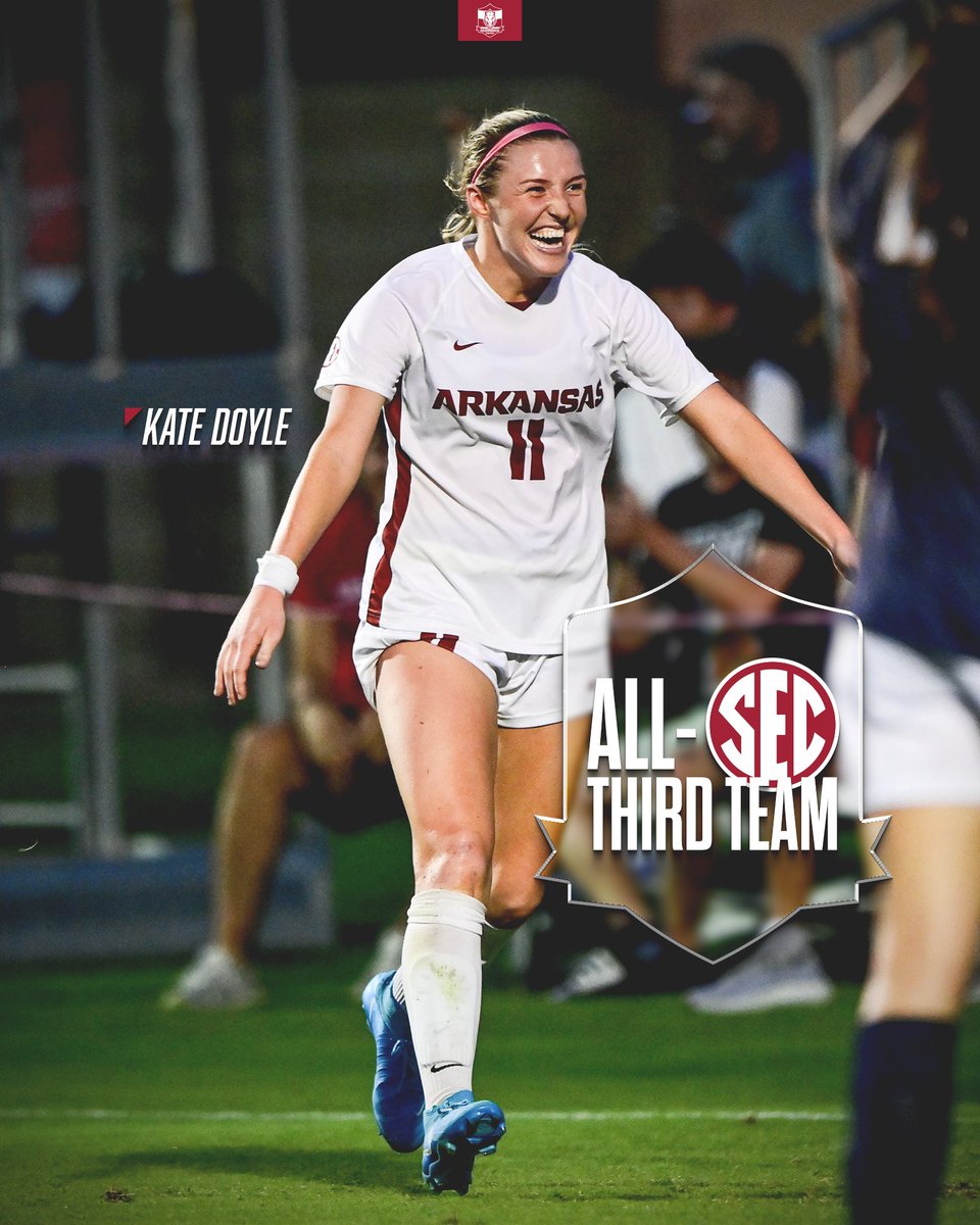 RazorbackSoccer's tweet photo. Kate had THREE game-winners in conference play 😮‍💨 https://t.co/TxJ2ad1VfD