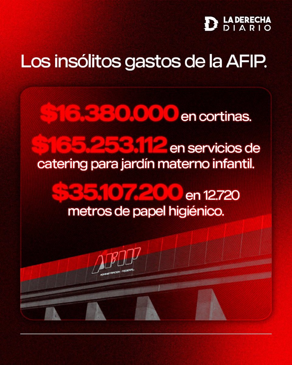 Milei ist schon brutal. Nachdem die Mitarbeiter der aufgelösten/umstrukturieren Steuerverwaltung streiken, veröffentlicht die Regierung die Auswüchse der sozialistischen Selbstbedienungsmentalität. Ein gefundenes Fressen für die vielen Nachrichtensender, vor allem in den sozialen