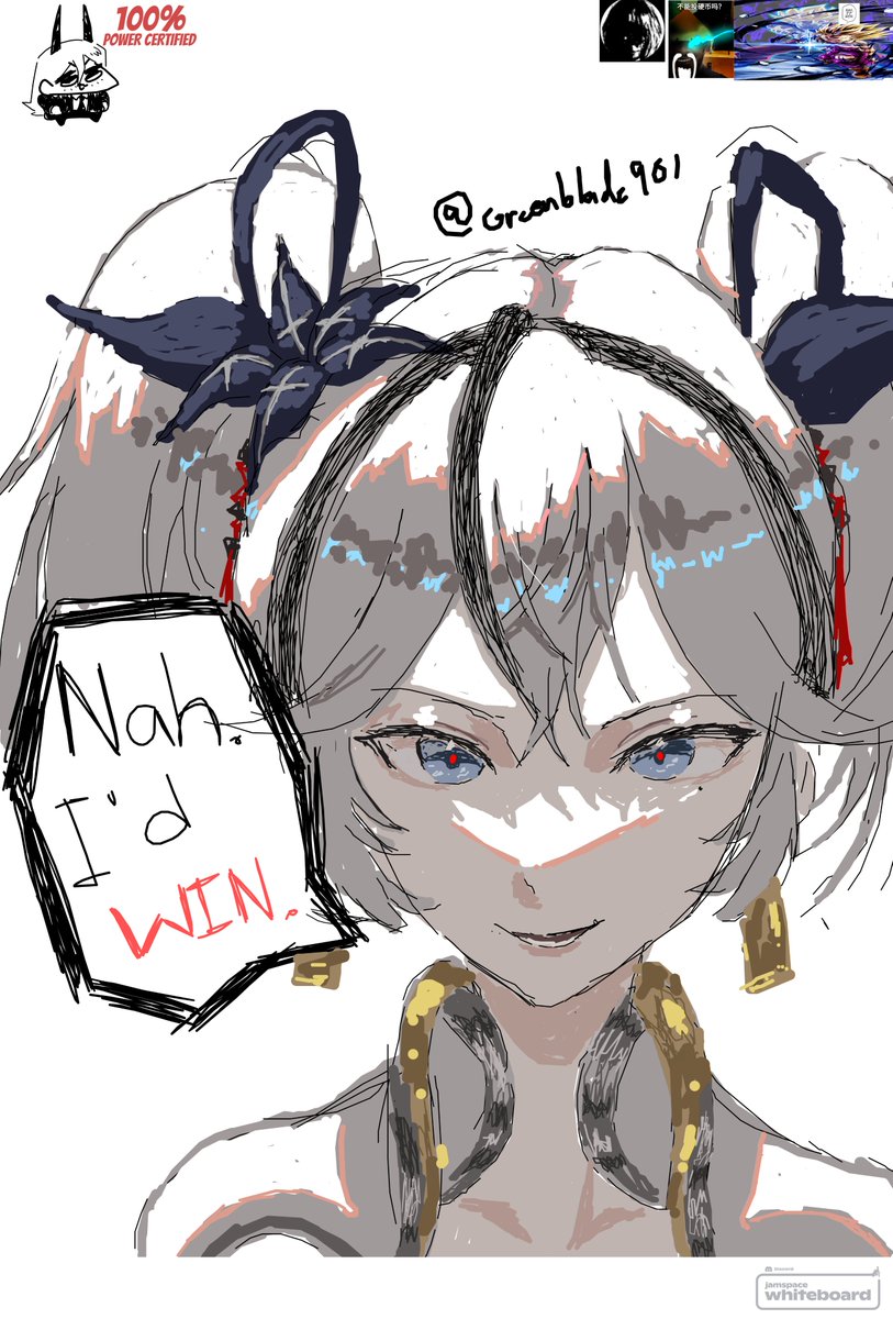 Greenblade901's tweet photo. drew camellya on whiteboard jamspace #illustration #fanart #WuWaFanart #WuWa #Wuthering_Waves #Camellya https://t.co/3sqITkGmH3