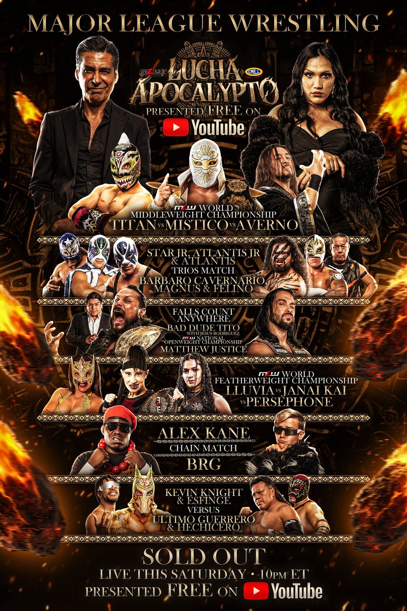 TONIGHT – See the full event of #MLWLucha! Stay tuned for the air time! 🔥