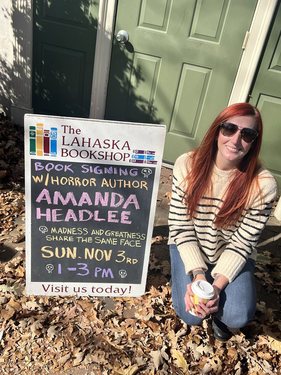 Happy Autumn Day 🍁 I’m at <a href="/lahaskabookshop/">Lahaska Bookshop</a> to sign copies of my latest collection, Madness and Greatness Can Share the Same Face 🫠 The event starts at 1 pm.

#booksigning #peddlersvillage #lahaskabookshop #applefestival #madnessandgreatnesscansharethesameface