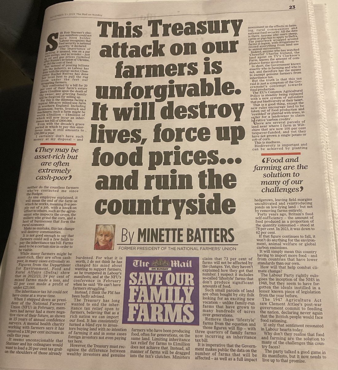 My piece in the Mail on Sunday today 👇