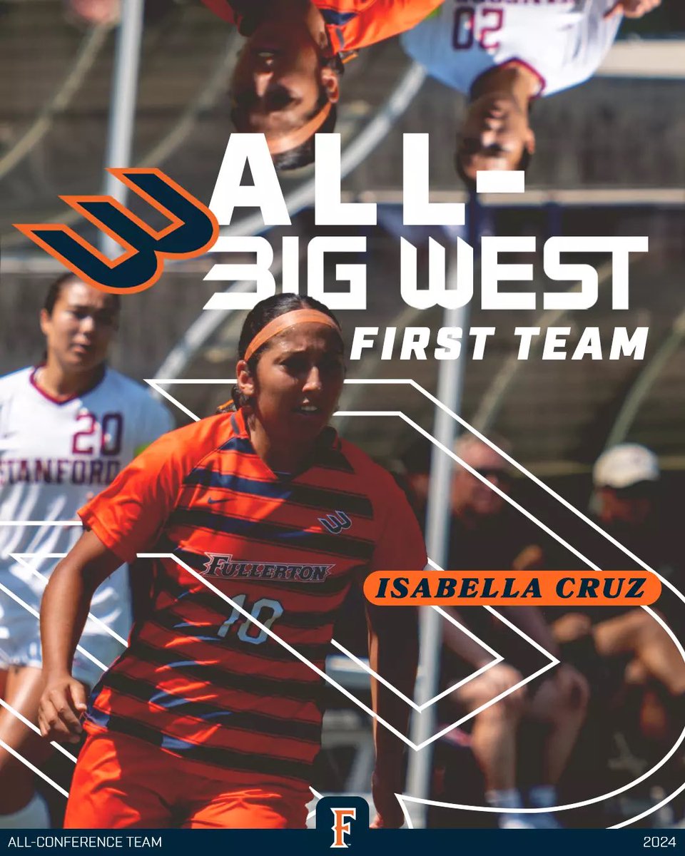 🙌Yay Bella!  What a deserved honor being named to the Big West First Team.  A determined warrior in the midfield, she’s hard to stop with the ball, good at holding and passing the ball, and has a powerful foot on free kicks and PKs.  It’s a joy to watch her on the field.👏⚽️🏃🏻‍♀️