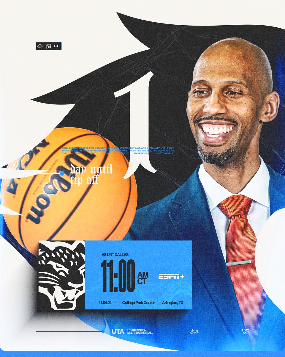 UTAMavsMBB's tweet image. 1️⃣ more sleep 😴 🛌  until your Mavs take on UNT Dallas at the College Park Center at 11 am! #BuckEm🏇 | #EmptyTheTank 🪫