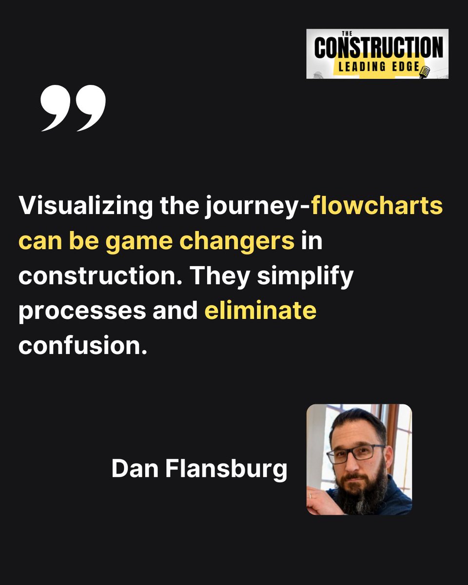 conleadedge's tweet image. ✅️ Clear paths lead to smooth projects! Using flowcharts cuts through the chaos and keeps every step on track. 🏗️

🎧 Listen now to Episode 359: Why Saying “No” to Clients Could Save Your Construction Business

constructionleadingedge.com/podcast

#ConstructionWorkflow #TeamEfficiency
