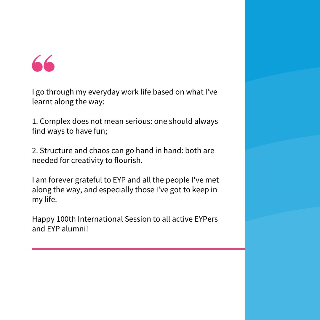 Meet two inspiring EYP alumnae: 🇬🇧 Niamh Webster and 🇪🇪 Karin-Liis Lahtmäe! As EYP marked its 100th International Session this summer, we’re sharing insights from alumni who have shaped our 37-year history. Stay tuned for more! #EYP100IS