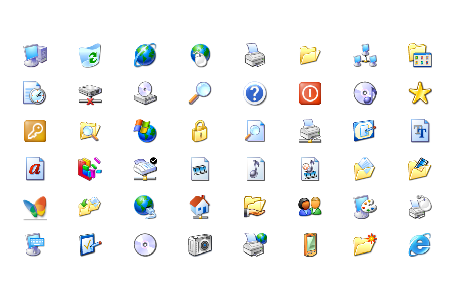 WebDesignMuseum's tweet photo. Windows XP icons https://t.co/9NkrcxOt02