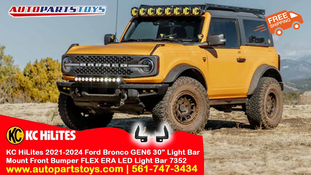 autopartstoys's tweet image. Conquer the darkness with the KC HiLiTES 30" Light Bar Mount. This premium mount is a must-have for any Ford Bronco owner who wants to dominate the trails.
Shop now and enjoy free shipping!

#FordBronco #OffRoadGear #KCHiLites #LightBar #FreeShipping