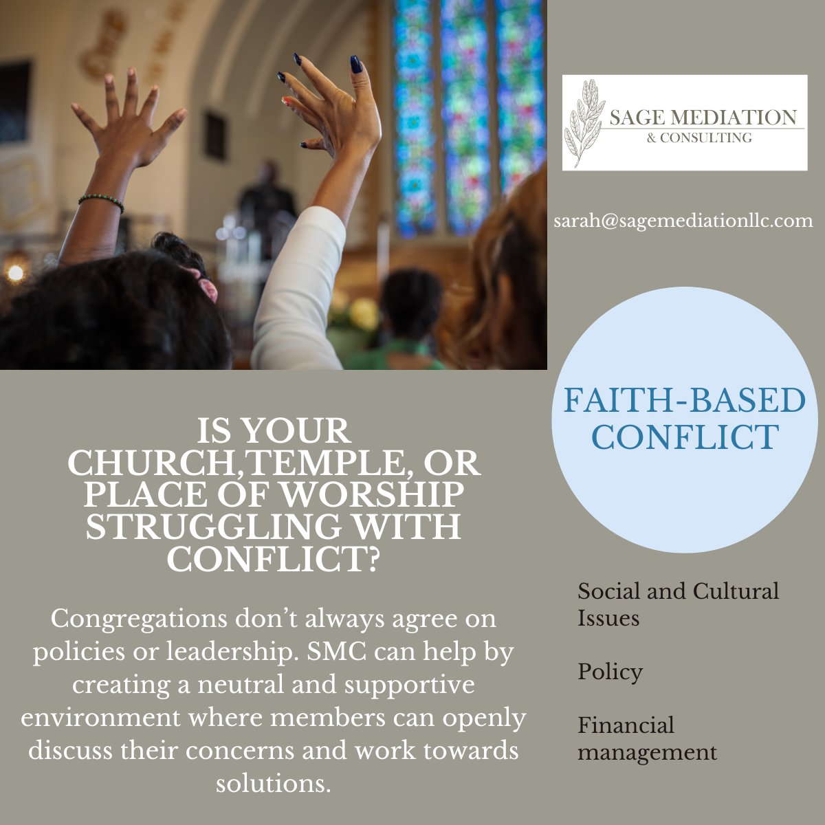 sarahlocalgov's tweet photo. #ConflictResolution  
#FaithCommunitySupport  
#CongregationalHarmony  
#MediationServices  
#PeacefulWorship https://t.co/bdXuuWghQU