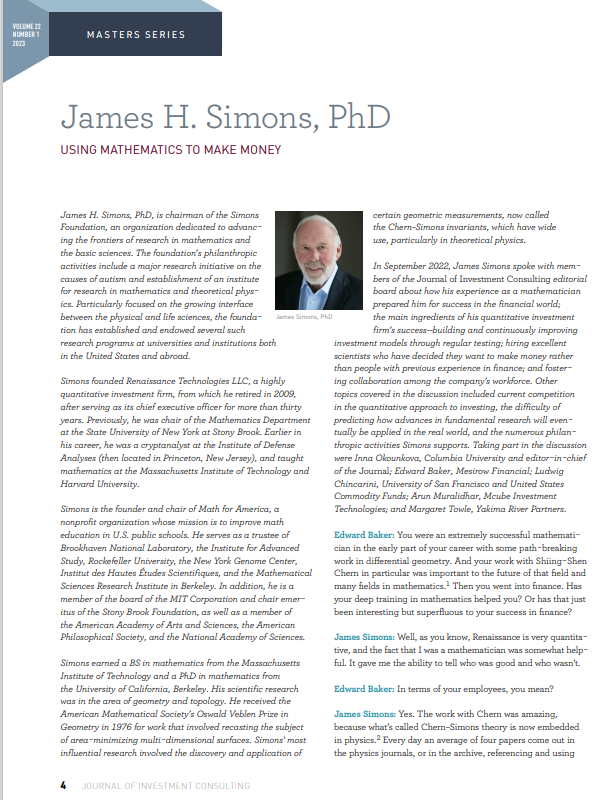 *Using Mathematics to Make Money* by legend Jim Simons.

8 page PDF free for download: