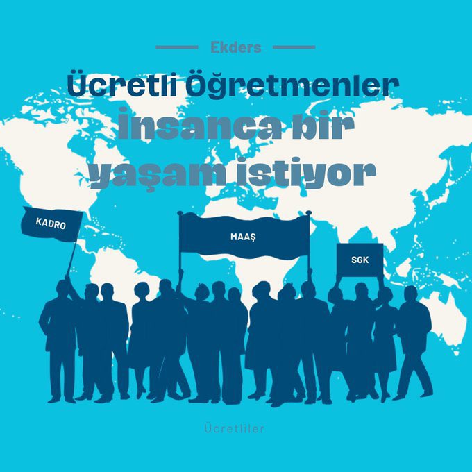 Ücretli Öğretmenlerimizin ;
- Kadrolu Öğretmenlerin 1/3'ü maaş alıyorlar.
- Yarım sigorta ile çalıştırılıp.
- Özlük hakları yoktur.

<a href="/Yusuf__Tekin/">Yusuf Tekin</a>
#ÜcrtÖğrtmnÖlsünMü 
#EkDersliÖlsünMü