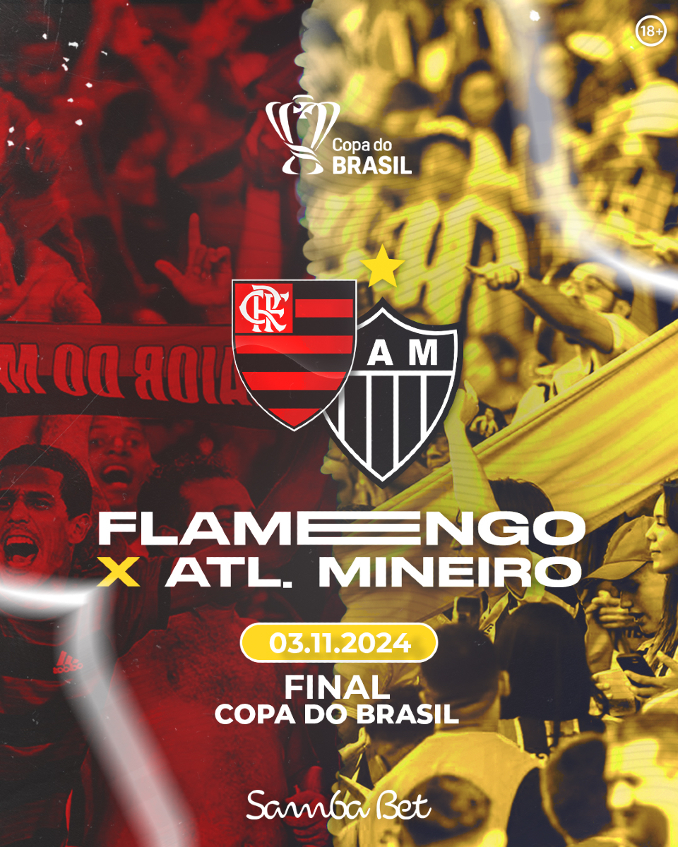 SambaBetBr's tweet photo. A Copa do Brasil está pegando fogo! ⚽🔥 

Quem será o grande campeão? 🏆

#Sambabet #CopadoBrasil #Final #Futebol #Atlético #Flamengo #Mengão #Galo https://t.co/TBenB4phXx
