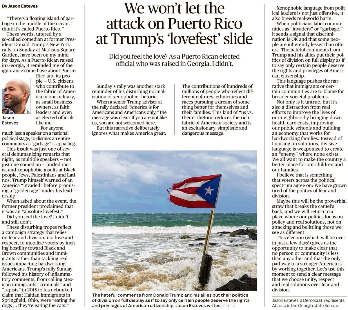 Featured in today’s <a href="/ajc/">Atlanta Journal-Constitution</a>—it’s time to finally turn the page on Trump-style rhetoric.
