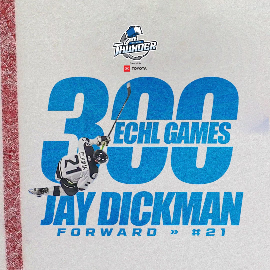ANOTHER MILESTONE 😎⛈️
this afternoon’s game will mark # 300 for Jay! 

<a href="/ECHL/">ECHL</a> | #DropTheHammer⚡️