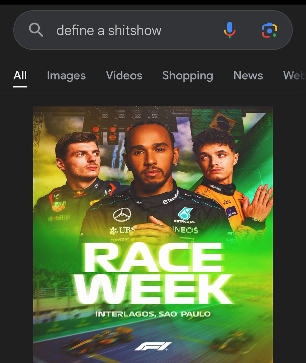 F1 is so peak .... Meanwhile ....