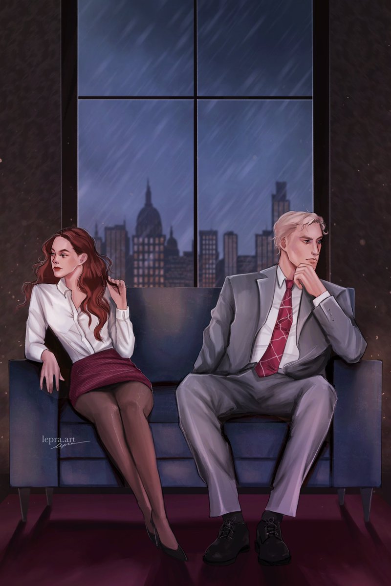 Mr &amp; Mrs Malfoy🩷

Art commission for Russian ff “Точка зрения”