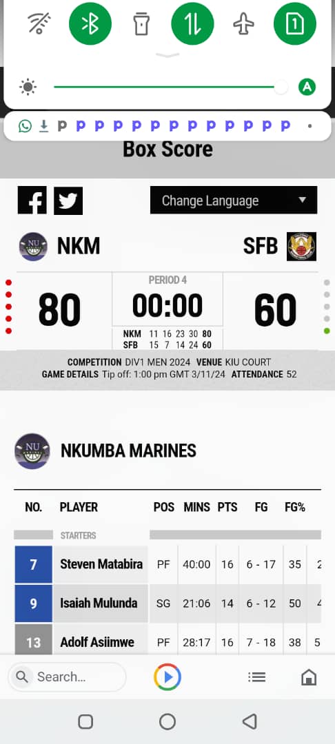 Marks 11- 1 wins in a row second round 
Good game boys