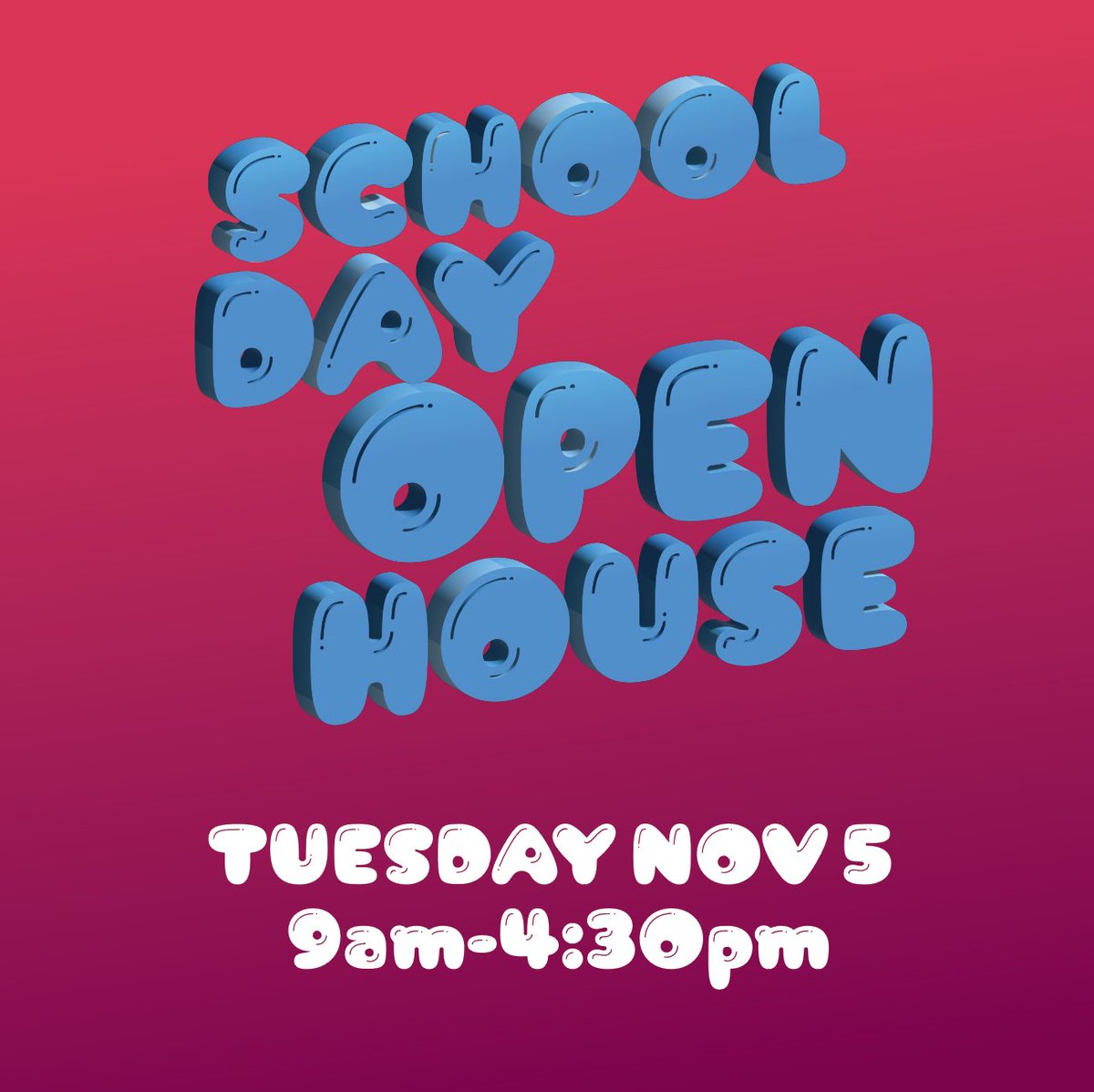 Stop in during the school day this Tuesday November 5 to see the art department in action! No appointment needed. 9:00am - 4:30pm <a href="/TVDSB/">Thames Valley DSB</a>
