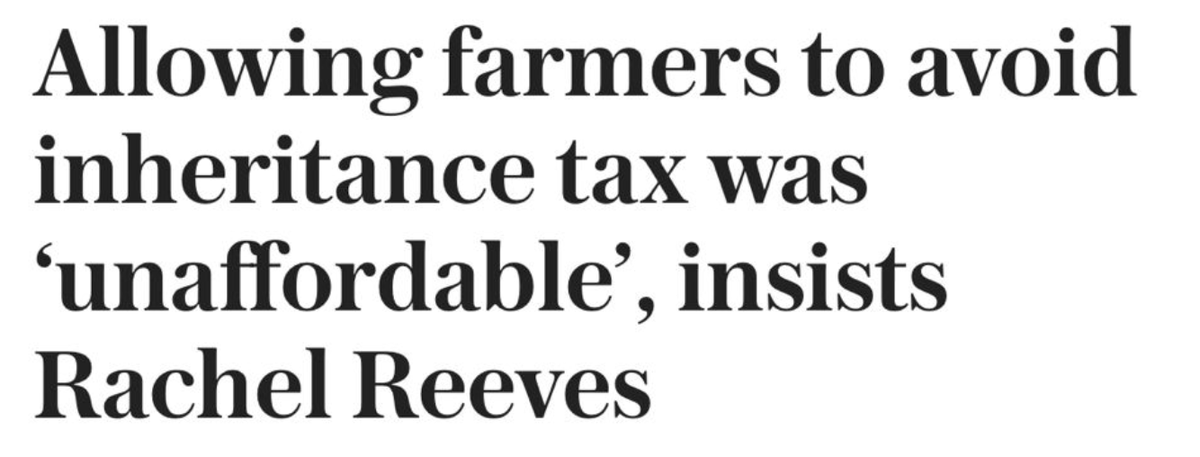 They can find billions for public sector pay rises, foreign 'climate aid' and the upkeep of illegal migrants, but supporting British farmers is the 'unaffordable' choice apparently.