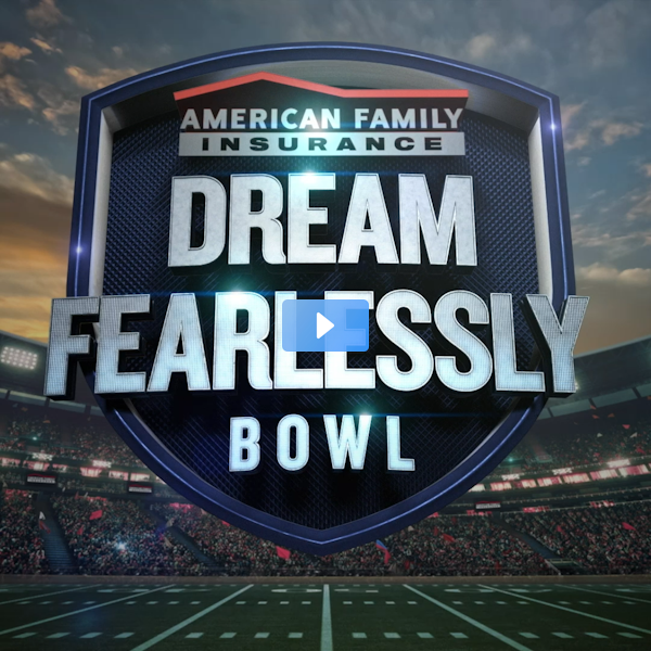 ChelseaWalmer's tweet photo. The Dream Fearlessly Bowl is almost here. Catch all the action as Packers QB Jordan Love leads his fearless team in an epic championship showdown. #iWork4AmFam https://t.co/z68vUBjkGz https://t.co/dDGcRuOhW6