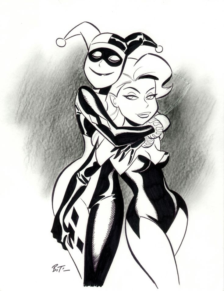DCPostsArchive's tweet photo. Harley Quinn &amp; Poison Ivy by Bruce Timm https://t.co/BOIB2F8MkI