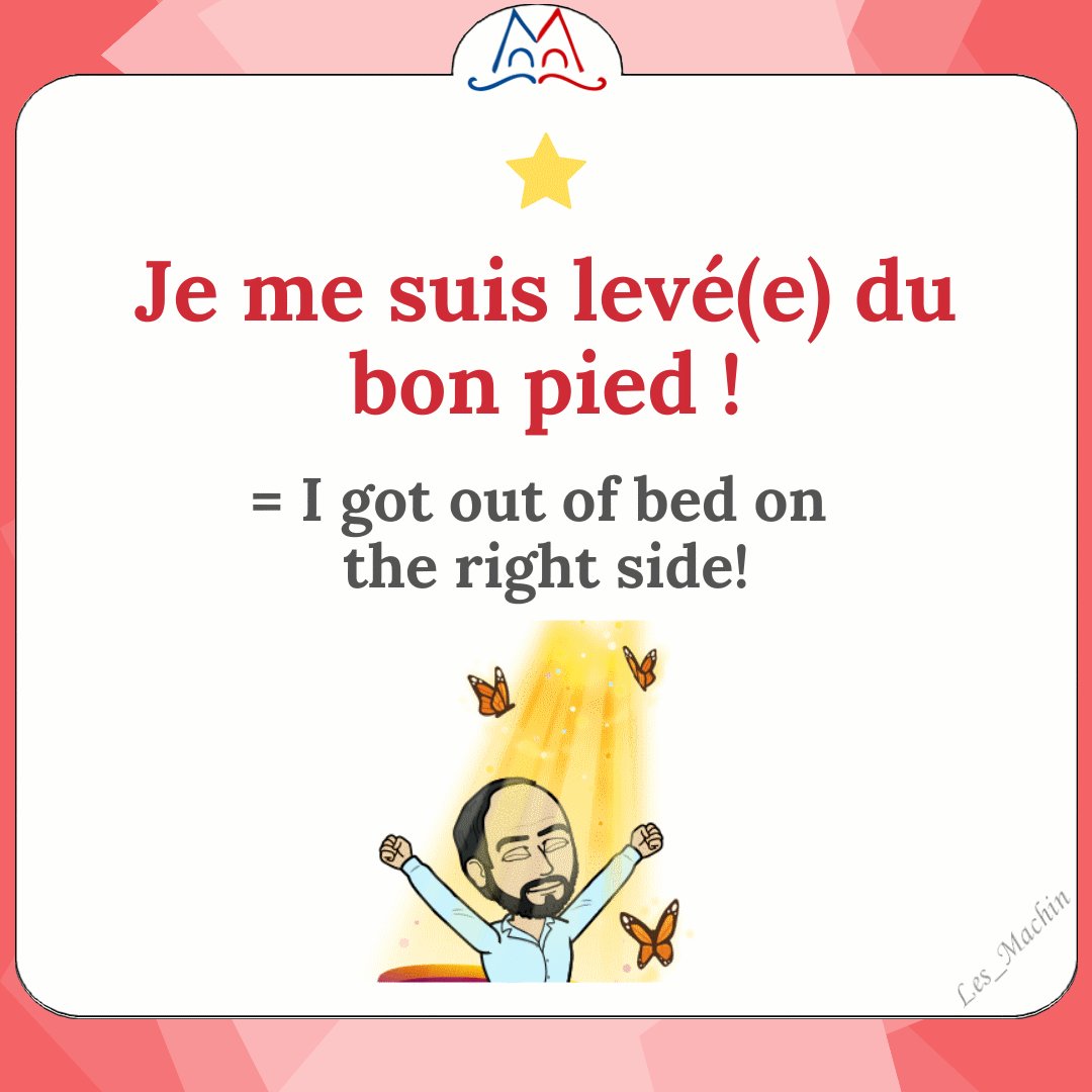 ✨😊👍 Voici 4 façons d'exprimer la BONNE HUMEUR en français ! ✨😊👍
🔸
📝 Et vous, êtes-vous de bonne humeur aujourd'hui ? ✨😊✨
🔸
#LearnFrench #studytwt 
#langtwt #ClasseFLE