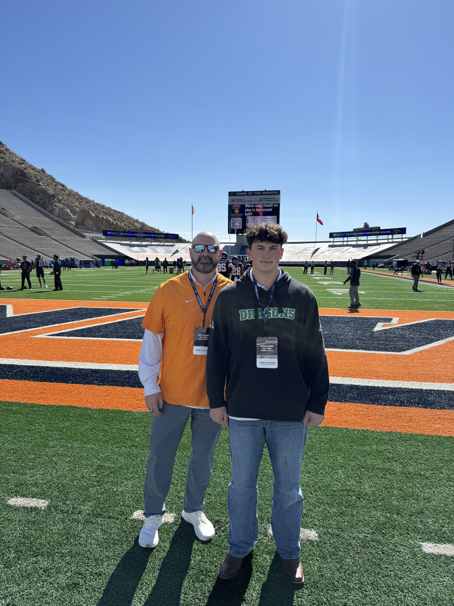 carey_clayton51's tweet photo. Had a great time @UTEPFB !! Thank you for having me out!! Go Miners! #digem
@CoachSWUTEP @CoachStanchek @GinoGigs @CoachjjClark @CoachChadJ @BuddyODellUTEP
@coachrdodge @coachvictorgill @SLC_Recruiting @CoachRazloznik @5qpLinepride https://t.co/zW9VM867L7