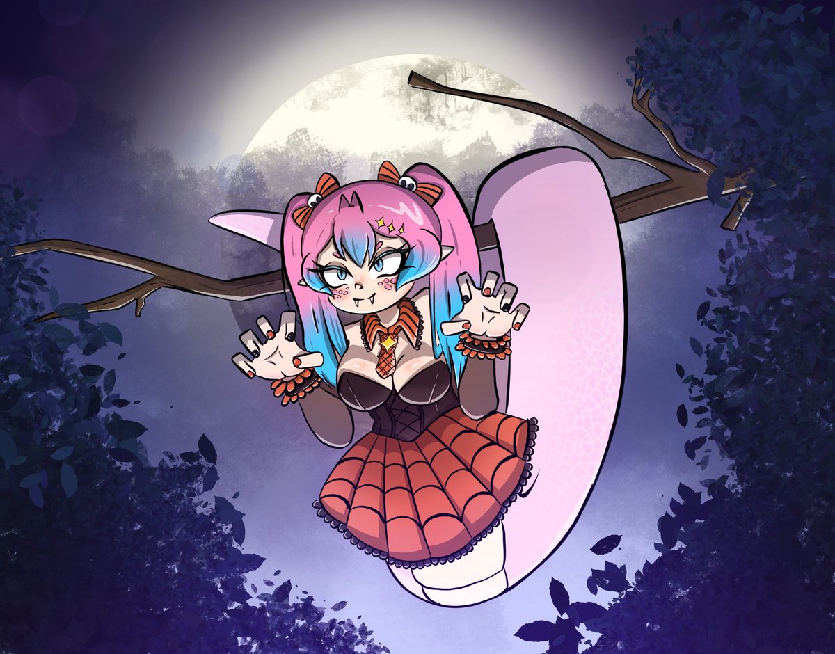 Mi dicono dalla regia che oggi è il 3 novembre e non il giorno di Halloween...

Bhe poco importa, questa piccola Exar Vampiretta è pronta a saltarti addosso, che fai? Non scappi? 🎃🎀

#Vtuber #exar #digitalart