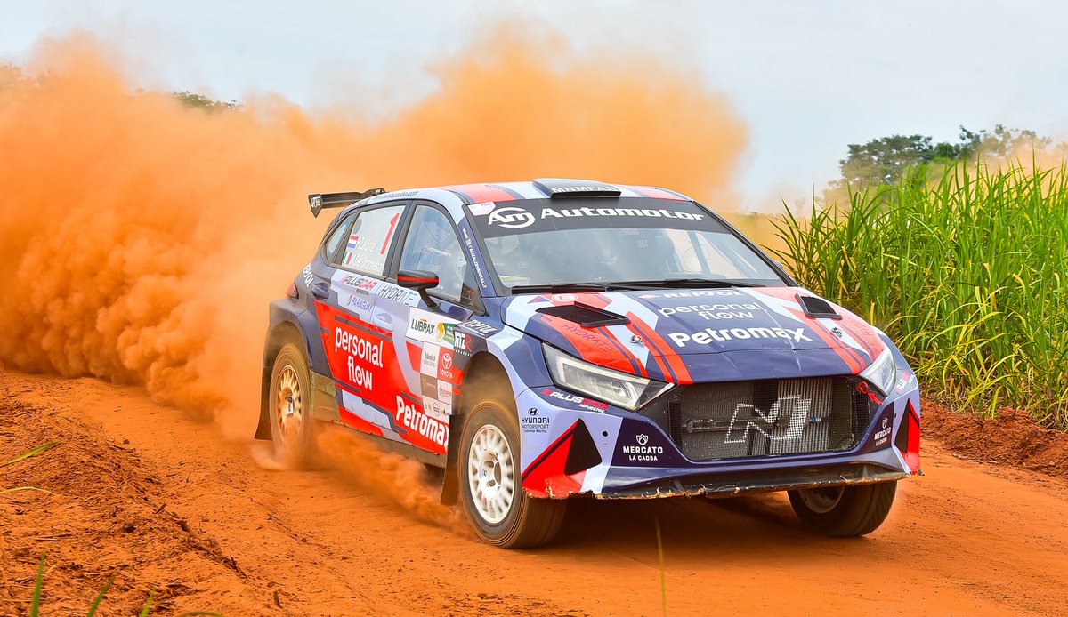 LaDeportivaPy's tweet photo. 🏁¡Fau Zaldívar y Marcelo Der Ohannesian son los ganadores del #RallyCaaguazu24!

A bordo del Hyundai i20 N Rally2, el piloto del MZR se llevó la Power Stage y se quedó con la victoria por delante de Alejandro Galanti.

📸: JES Audiovisual https://t.co/hPFTnQQLET