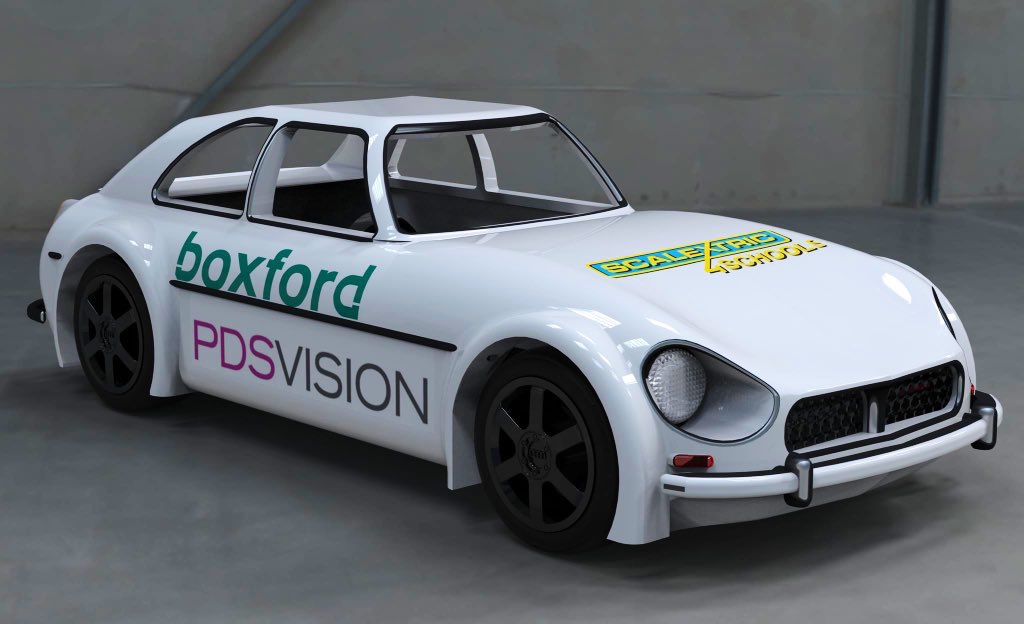 Scalextric4Sch's tweet image. In tribute to #SmallestCog we’ve had a go at rebranding our 2024 Demo car. Will @RichardHammond approve?