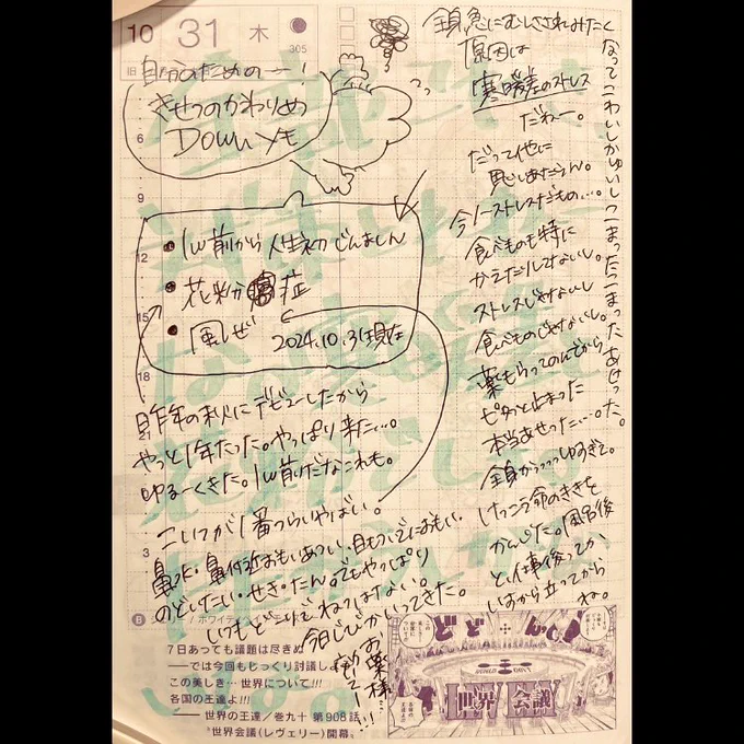 ほぼ日2024.10.31
down memo 