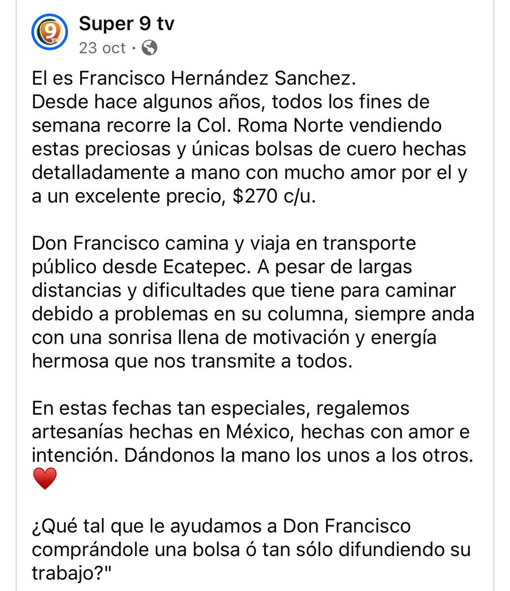 GabbsEvns's tweet photo. Hagámoslo viral y apoyemos a Don Francisco 🙏🏻❤️

CDMX, Roma Norte https://t.co/AYfd9RtPLg