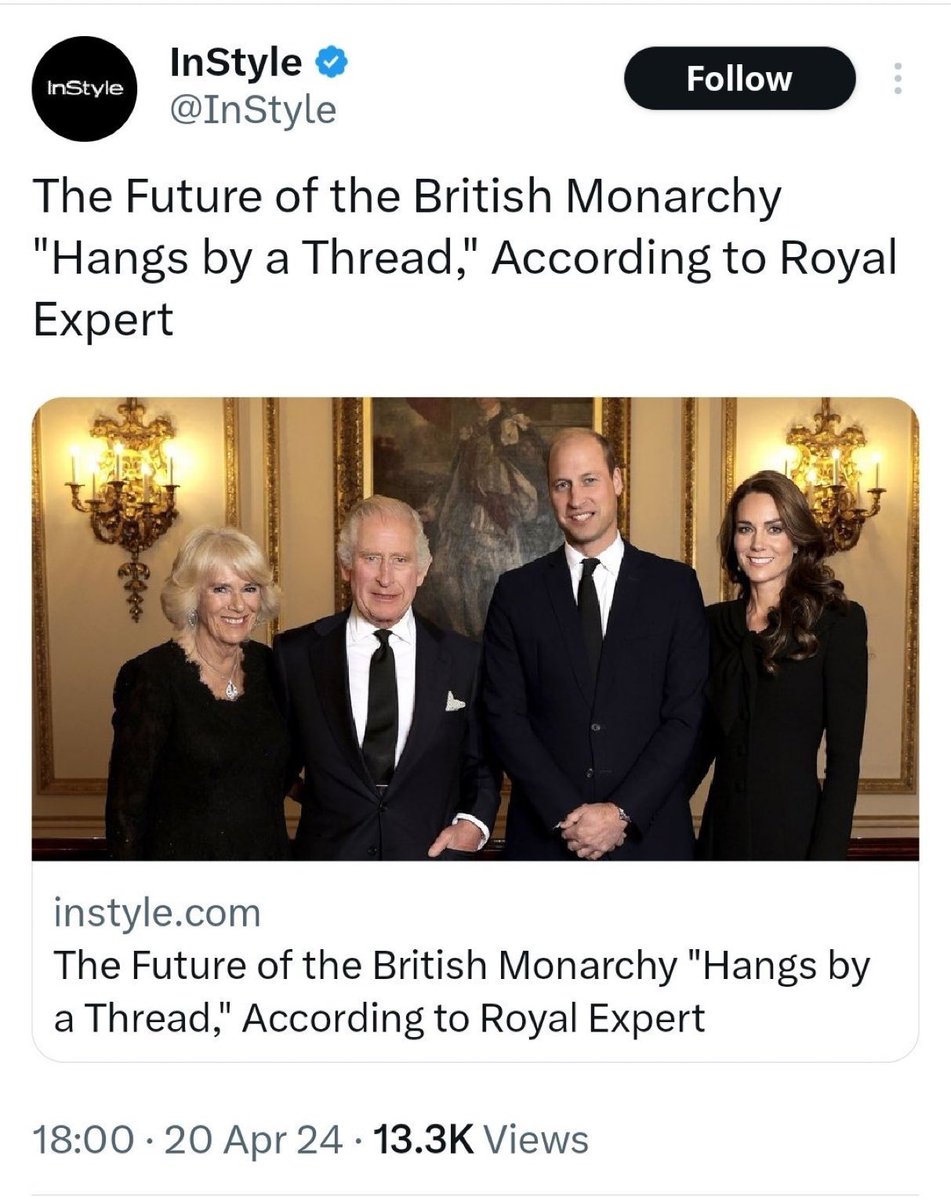 _i0n's tweet image. Abolish the duchesses, dukes &amp;amp; dames
Abolish the viscounts, viscountess &amp;amp; marchionesses
Abolish the marquises, marquesses &amp;amp; barons
Abolish the baronesses, lords, ladies &amp;amp; earls
Abolish the princes &amp;amp; princesses
Abolish the consorts &amp;amp; dowager queens
#AbolishTheMonarchy 
#NotMyKing