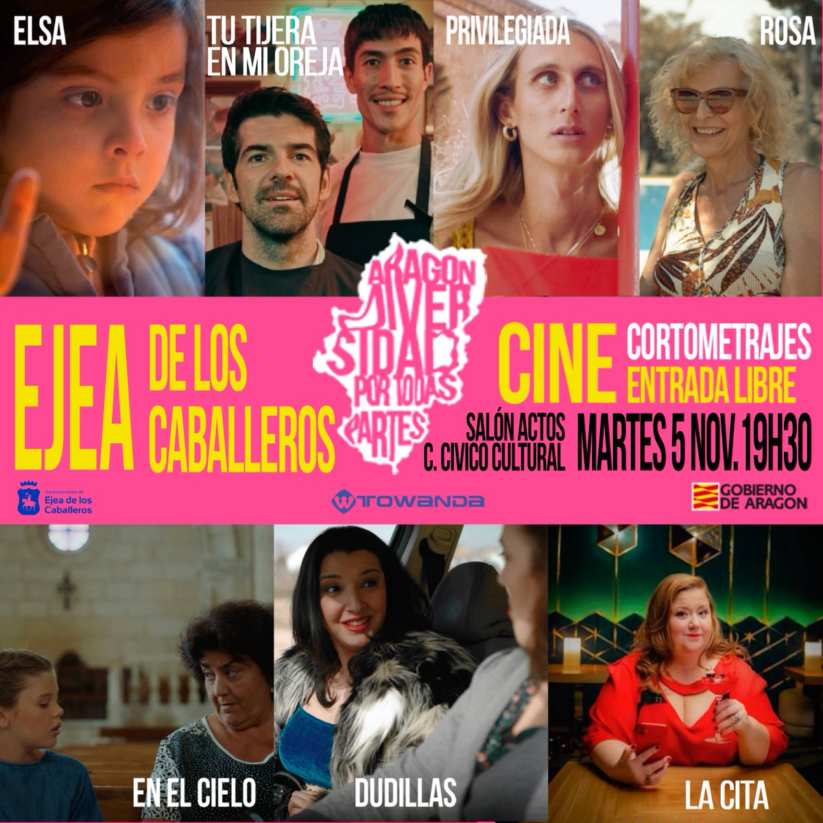xtodaspartes's tweet photo. DiversidadPorTodasPartes llega a Ejea! No te pierdas:
- expo del 5 al 11 de noviembre
- este martes 5, siete cortometrajes
-  jueves 7, Persons con "FracasoShow, el musical"
Todo entrada libre: días para informarse, reír y disfrutar de la diversidad también en la cultura! https://t.co/qnmgDfUTN8