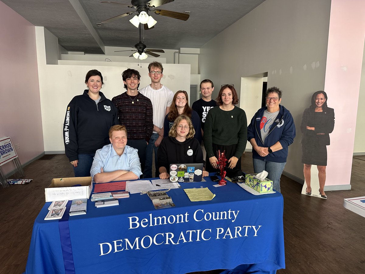 AriForOhio's tweet photo. Thank you Chairwoman @lizmwalters for joining our team and volunteers to knock on doors in Belmont County today.

Today, we're everywhere from Barnesville to Shadyside to Martins Ferry, talking to people about the Democratic slate and helping them make a plan to vote. Let's GOTV! https://t.co/pIIqFCpJdq