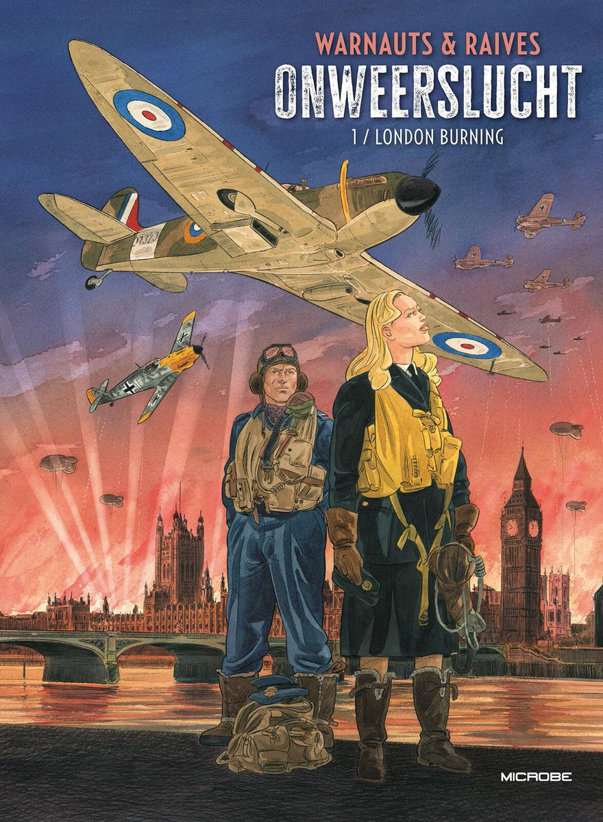 stripland_BENL's tweet photo. Het duo #EricWarnauts en #GuyRaives kennen we oa van #PurpleHeart. Nieuw bij #Microbe is hun reeks #Onweerslucht. Het eerste deel - #London Burning - verschijnt deze week. Spionage, luchtgevechten, geschiedenis en een beetje erotiek. Er zijn tot nu toe 4 albums gepland. https://t.co/gDf363ePjn