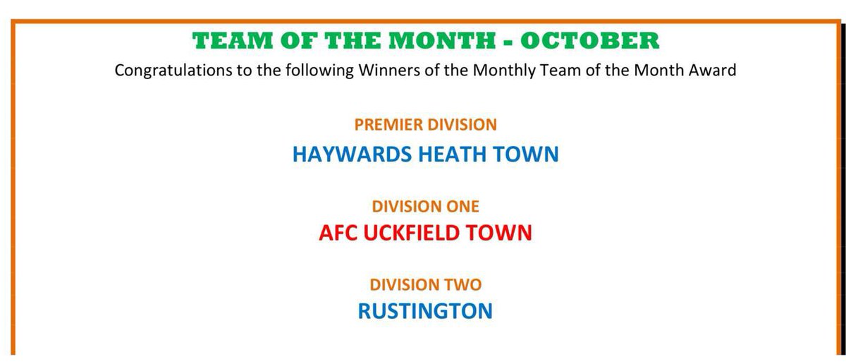 August ✅
September ✅
October ✅

We are pleased to have won <a href="/TheSCFL/">Premier Sports The SCFL</a> Team of The Month for a 3rd consecutive month 💙⚽️

#HHTFC