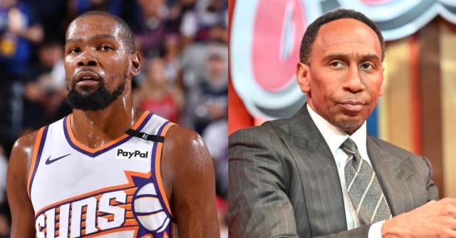 Kevin Durant calls out Stephen A. Smith 

“I’ve never seen him anywhere but on TV talking s— about players. … He’s a clown to me. He’s always been a clown. You can write that, too.” 😳

(Via <a href="/TheAthleticNBA/">The Athletic NBA</a> )