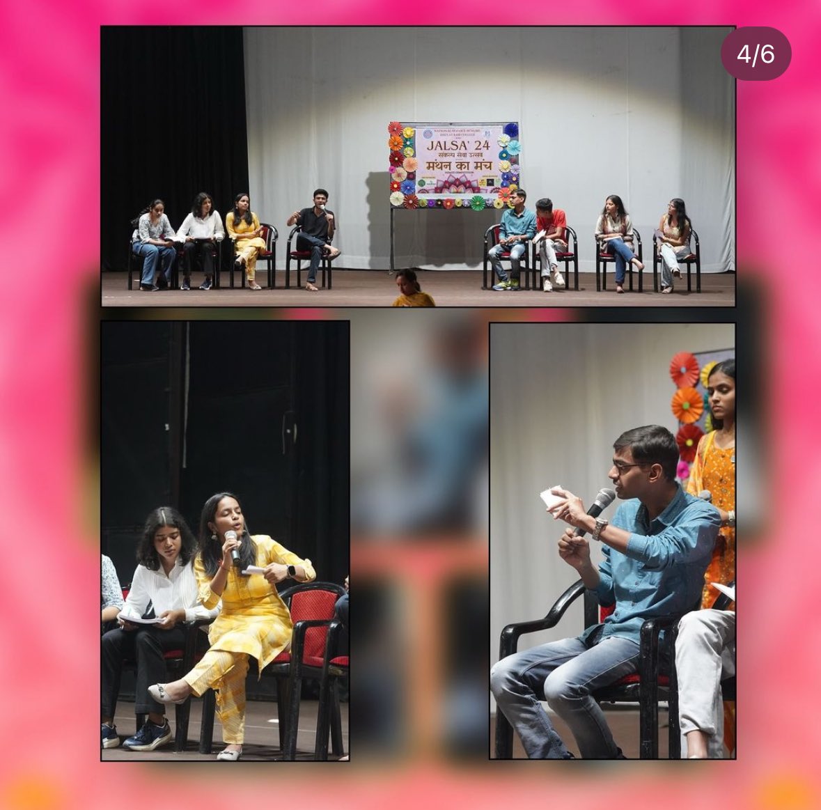 nssdrc_'s tweet photo. Fueling minds, sparking change! 🎤 Debate competition at Jalsa Sankalp Sewa Utsav, with immense support from our Principal Prof. Savita Roy and Convener and Programme Officer Dr. Sharada Gautam. We wish luck to all the participants 🏆 https://t.co/C2Gj1kAaZa