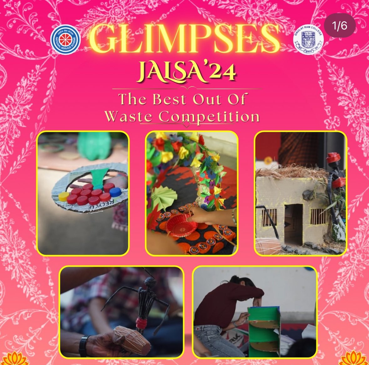 nssdrc_'s tweet photo. Creativity at its best! 🎨✨ Celebrating sustainable art at Jalsa Sankalp Sewa Utsav with the support of our Principal Prof. Savita Roy and Convener and programme officer Dr. Sharada Gautam. Turning waste into wonder! ♻️ https://t.co/quWPYd12cD