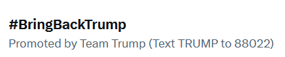 RockPaper_Sista's tweet photo. A HashTag with no drop down to opt out?
Team Trump = @X Elon Musk, head Twit over at Twitter.
#BringBackTrump #DontBringBackTrump #SendTrumpPacking  #SendTrumpAway #GoodbyeDonOld #RunAwayLoser https://t.co/rNFaDTuczR
