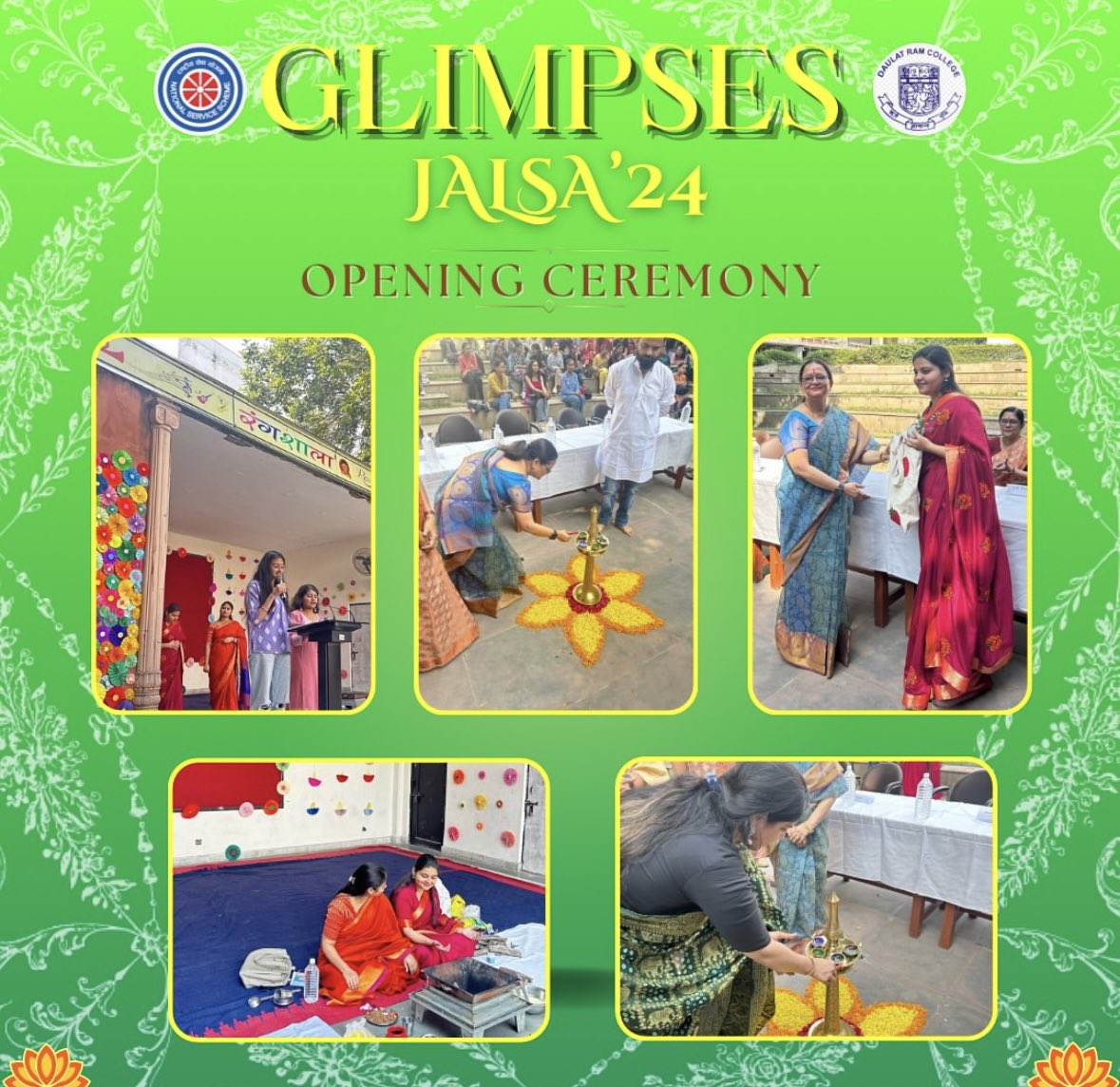 nssdrc_'s tweet photo. JALSA - Sankalp Seva Utsav 2024 began with a sacred hawan. With the help of Dr. Sharda Gautam, Program Officer and Convener, &amp; Savita Roy, Principal of DRC. Our chief guest, Prof. Kavita Sharma, shared her wisdom on leadership and service. https://t.co/9eevpJ4YTJ