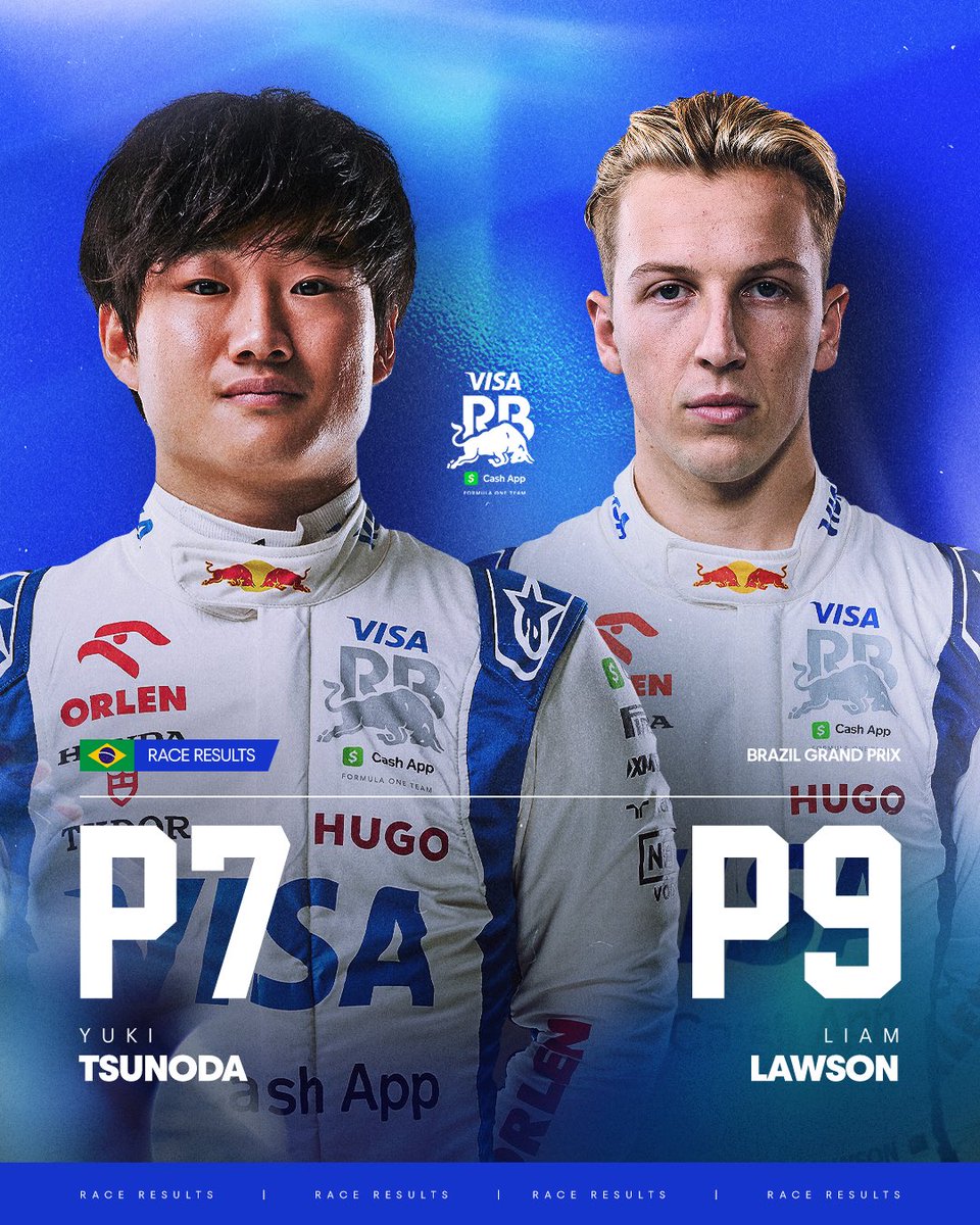 SOME DRIVE THAT 👏 An incredible performance from both drivers in crazyyy conditions 

#F1 #VCARB #BrazilGP